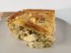 Slice of chicken pie with flaky pastry