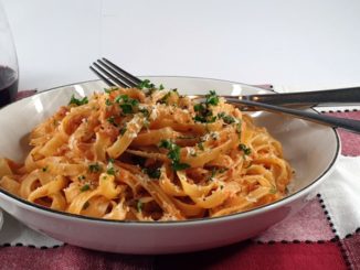 Pasta with a creamy tomato sauce